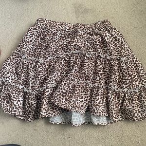 cheetah print shein skirt